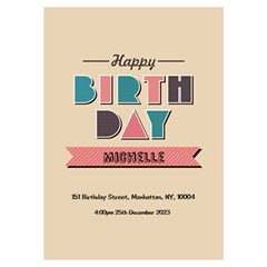 Birthday - Invitation Card 5  x 7 