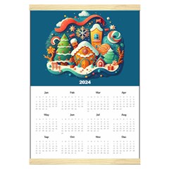 Personalized Merry Christmas - Canvas Yearly Calendar 16  x 22 