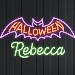 Personalized Halloween Bat Name - Neon Signs and Lights
