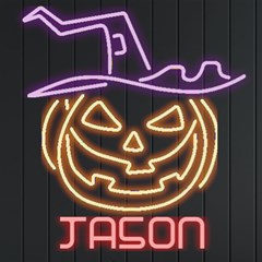Personalized Halloween Pumpkin Name - Neon Signs and Lights