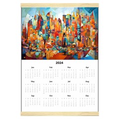 Personalized Calendar Style 1 - Canvas Yearly Calendar 16  x 22 