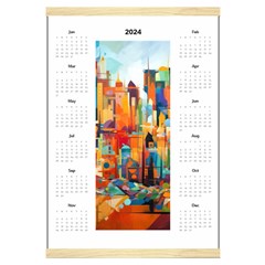 Personalized Calendar Style 5 - Canvas Yearly Calendar 16  x 22 