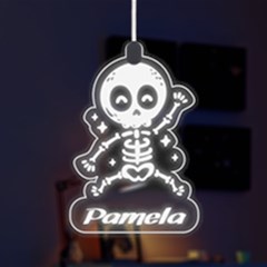 Personalized Halloween Bones Name - LED Acrylic Ornament