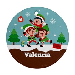 Personalized Christmas Elf - Ornament (Round)