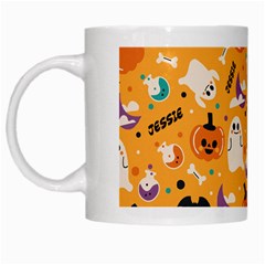 Personalized Halloween pattern Name - White Mug
