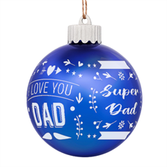 Personalized Fathers Day Name - LED Glass Sphere Ornament