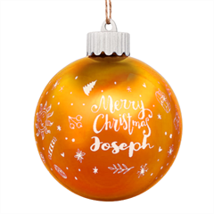 Personalized Merry Christmas Name - LED Glass Sphere Ornament