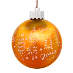 Personalized Merry Christmas Tree Name - LED Glass Sphere Ornament