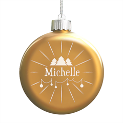 Christmas - LED Glass Round Ornament