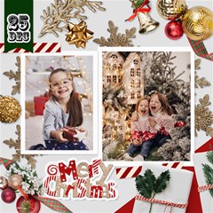 Personalized Christmas ScrapBook Page 8  x 8 