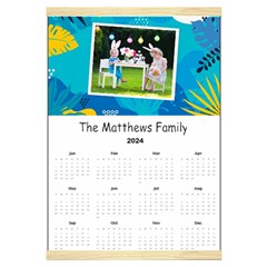 Personalized Summer Family Calendar - Canvas Yearly Calendar 16  x 22 