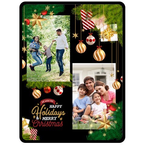 Christmas Family Large Blanket By Joe 80 x60  Blanket Front