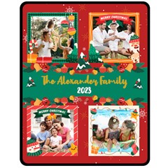 Christmas Family Name Medium Blanket - Fleece Blanket (Medium)