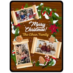 Christmas Family Photo Large Blanket - Fleece Blanket (Large)