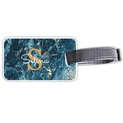Initial Name Marble Luggage Tag - Luggage Tag (two sides)