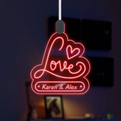 Happy Valentine Love - LED Acrylic Ornament