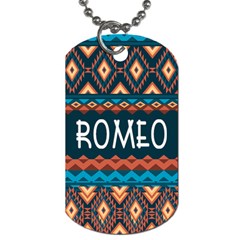 Ethnic Pattern Name Dog Tag - Dog Tag (One Side)