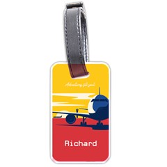 Colorful Plane Graphic - Luggage Tag (one side)