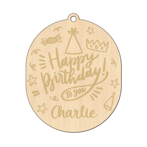 Personalized Happy Birthday Wood Ornament By Joe Front
