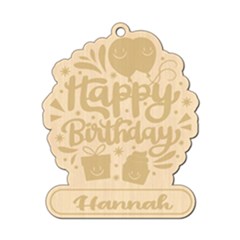 Personalized Happy Birthday Wood Ornament