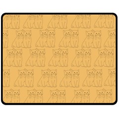 Personalized Lovly Cat Blanket - Fleece Blanket (Medium)