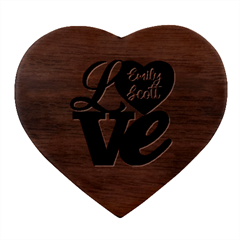 Personalized Love Anniversary Heart Wood Jewelry Box