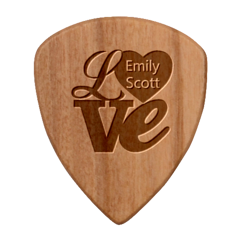 Personalized Love Anniversary Guitar Shape Wood Guitar Pick Holder Case And Picks Set By Joe Pick