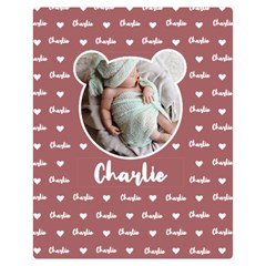 Personalized Name Photo Kids Baby Gift - Two Sides Premium Plush Fleece Blanket (Medium)