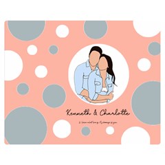 Personalized Lover Hand Draw Style - Two Sides Premium Plush Fleece Blanket (Medium)
