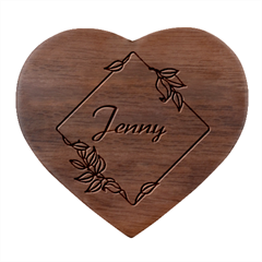 Personalized Name Heart Wood Jewelry Box