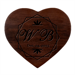 Personalized Wedding Initial Heart Wood Jewelry Box