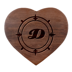 Personalized Initial Heart Wood Jewelry Box