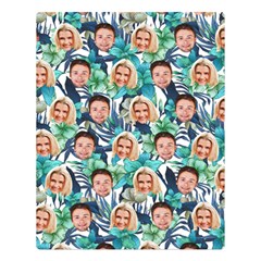 Personalized Couple Many Faces Hawaii Blanket - Two Sides Premium Plush Fleece Blanket (Large)