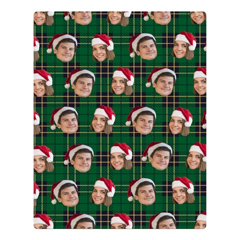 Personalized Couple Many Faces Christmas Blanket By Joe 80 x60  Blanket Back