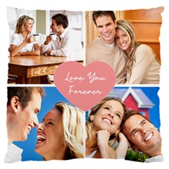 Personalized Love Couple Photo Name Baby Flannel Cushion - 16  Baby Flannel Cushion Case (Two Sides)