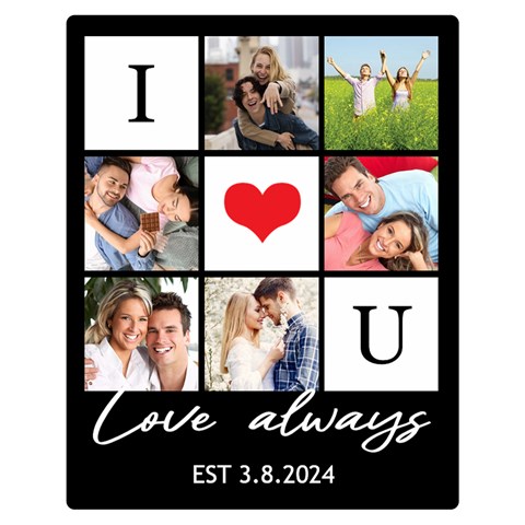 Personalized Love Always Couple Photo Blanket By Joe 60 x50  Blanket Front