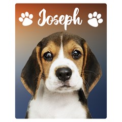 Personalized Dog Photo Name Blanket - Two Sides Premium Plush Fleece Blanket (Medium)