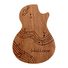 Personalized rock music Guitar Picks Set - Guitar Shape Wood Guitar Pick Holder Case And Picks Set