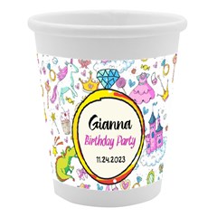 Personalized Princess Birthday Name Paper Cup