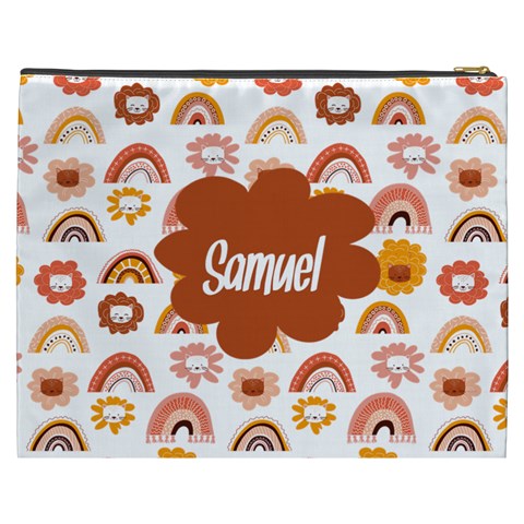 Personalized Cat Illustration Name Cosmetic Bag By Joe Back