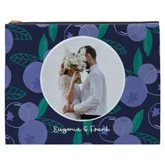 Personalized Fruit Couple Photo Names Cosmetic Bag - Cosmetic Bag (XXXL)