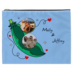Personalized Food Illustration Photo Name Cosmetic Bag - Cosmetic Bag (XXXL)