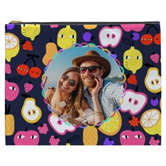 Personalized Fruits Illustration Photo Name Cosmetic Bag - Cosmetic Bag (XXXL)