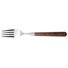 Personalized Name Heart Stainless Steel Fork with wooden Handle 