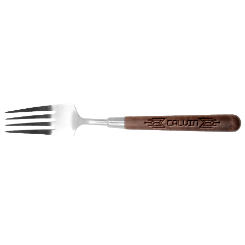 Personalized Line Art Name Stainless Steel Fork With Wooden Handle  By Katy Fork