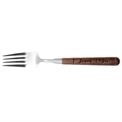 Personalized Music Name Stainless Steel Fork with wooden Handle 