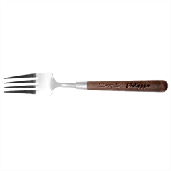 Personalized Heart Line Name Stainless Steel Fork with wooden Handle 