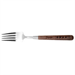 Personalized Star Shine Name Stainless Steel Fork with wooden Handle