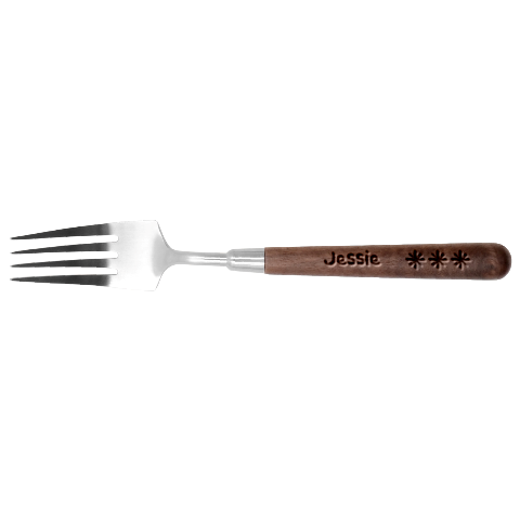 Personalized Name Stainless Steel Fork With Wooden Handle By Katy Fork