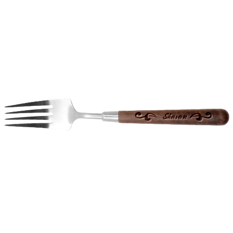 Personalized Deco Name Stainless Steel Fork With Wooden Handle By Katy Fork